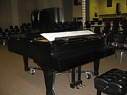 Grand Piano After with adjustable music stand tilted